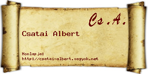 Csatai Albert névjegykártya